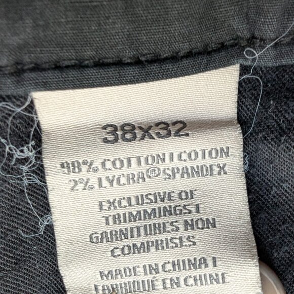 Denver Hayes Slim Black Khakis Pants Men’s 38x32 Cotton Stretch - Picture 3 of 8